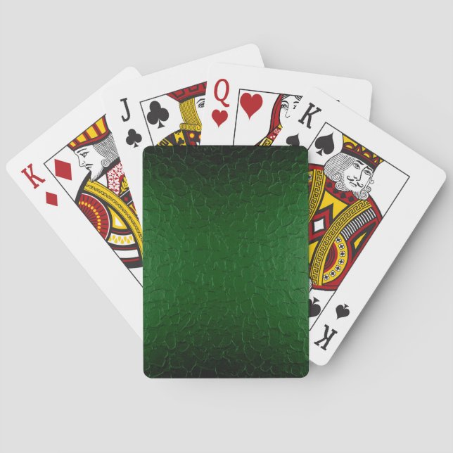Green Stainless Shiny Metallic Playing Cards (Back)