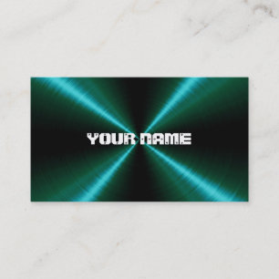 Green Stainless Steel Metal Business Card