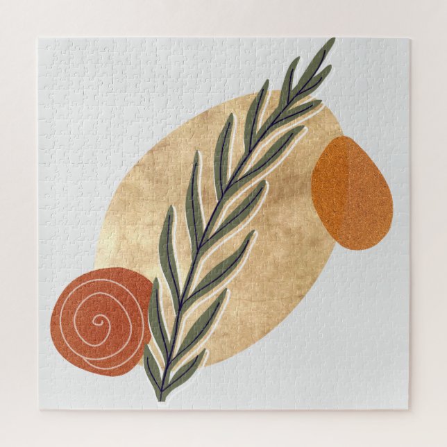 Green Stalk Boho Jigsaw Puzzle (Vertical)