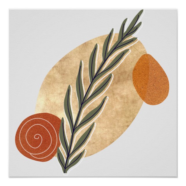 Green Stalk Boho Poster (Front)