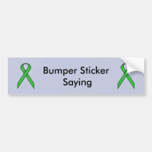 Green Standard Ribbon by Kenneth Yoncich Bumper Sticker