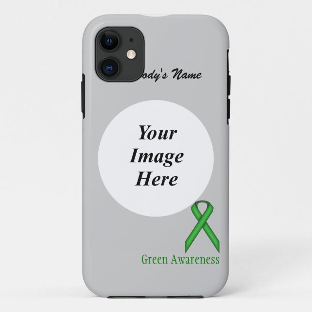 Green Standard Ribbon by Kenneth Yoncich Case-Mate iPhone Case (Back)