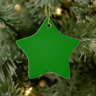 Green Star Ceramic Ornament