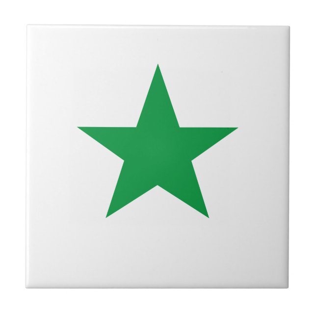 Green Star Ceramic Tile (Front)