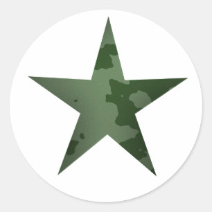 Green Star Classic Round Sticker