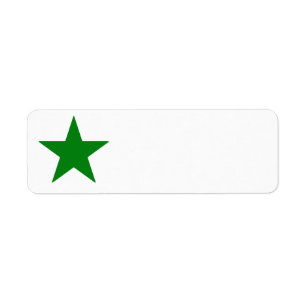 Green Star Label Return Address Label
