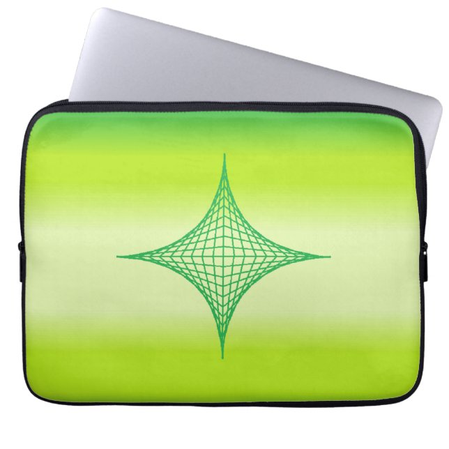 Green Star Laptop Sleeve (Front)