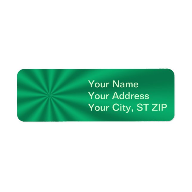 Green Starburst Address Labels (Front)