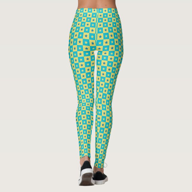 green stars  ceiling leggings (Back)