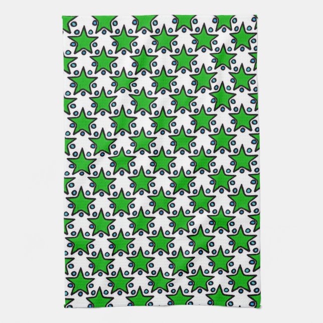 Green Stars Towels (Vertical)