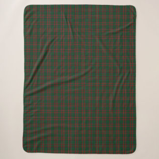 Green Stewart Plaid Sherpa Blanket