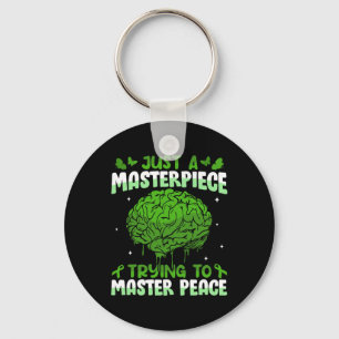 Green Stigma Mental Health Problems Awareness Mens Key Ring