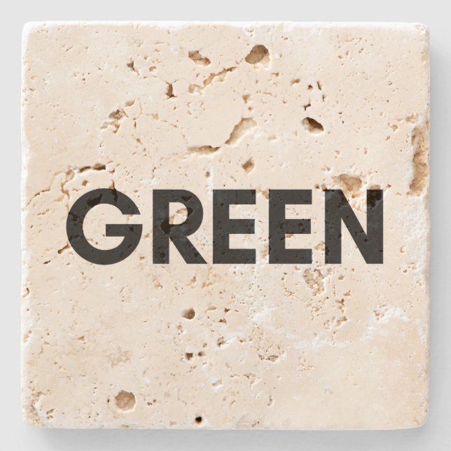 green stone coaster (Front)