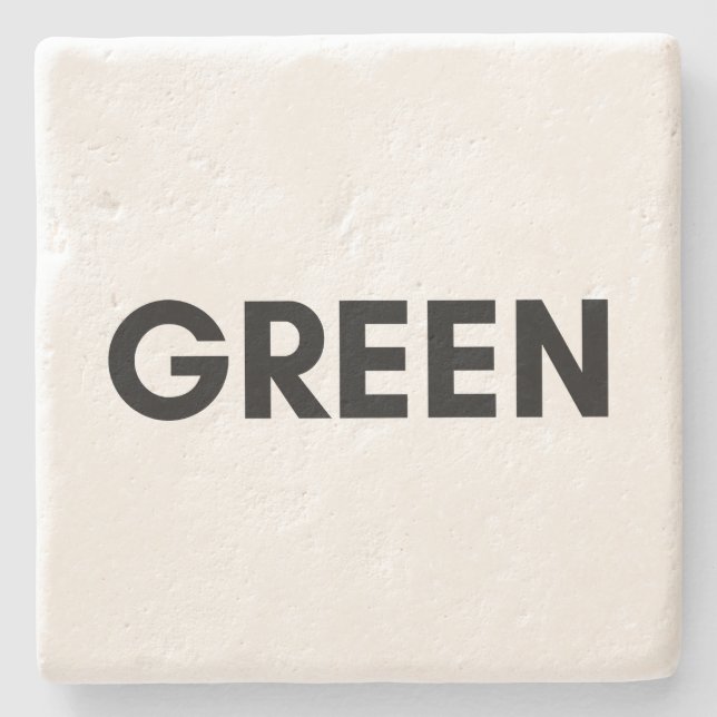 green stone coaster (Front)