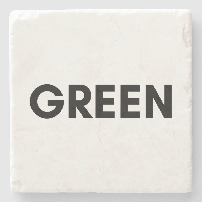 green stone coaster (Front)