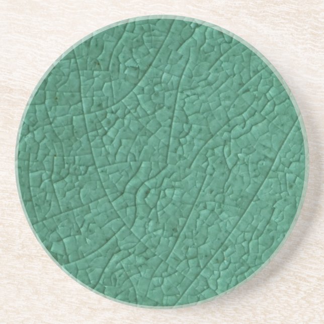 Green stone cracks Coaster (Front)