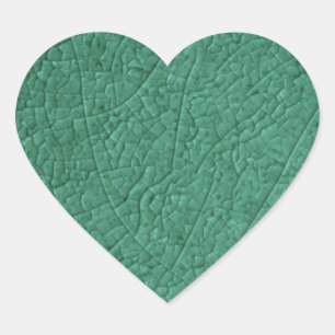 Green stone cracks heart sticker