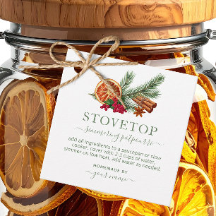 Green Stovetop Potpourri Tag