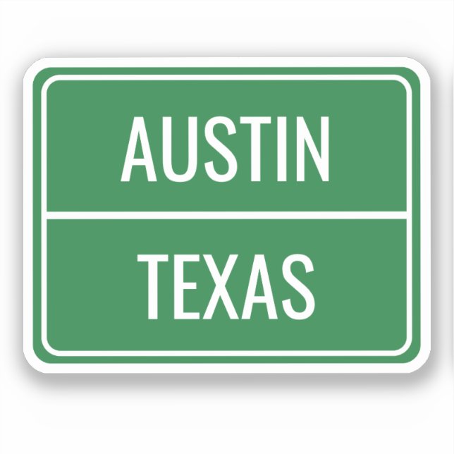Green Street Sign Custom Sticker (Front)