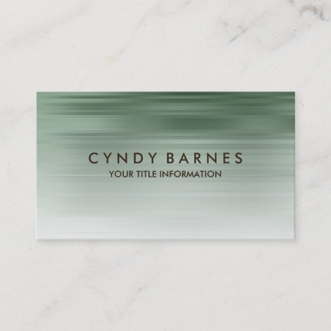 Green Stripe Business Card (Front)
