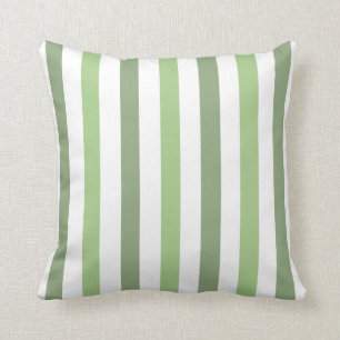 Green Stripe Front & Back Pillow