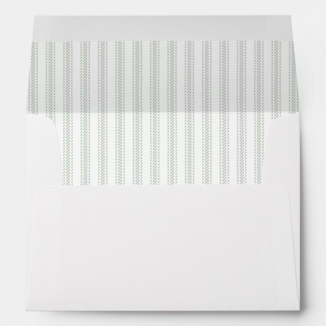 Green Stripe Lined Envelope (Back (Bottom))