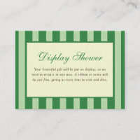 Green Striped Bridal Shower Display Shower