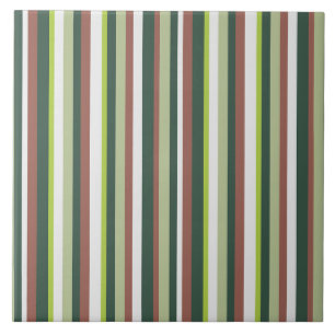 Green Striped Ceramic Tile