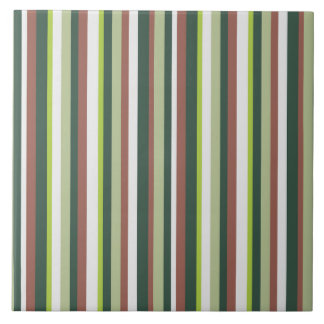 Green Striped Ceramic Tile