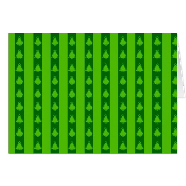 Green Striped Christmas Tree Pattern (Front Horizontal)