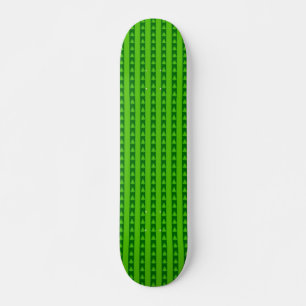 Green Striped Christmas Tree Pattern Skateboard