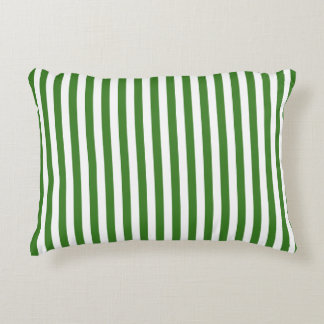 Green Striped Decorative Cushion