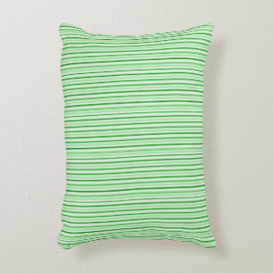 Green striped peppermint decorative cushion