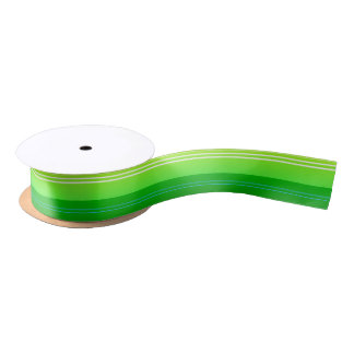 Green striped satin ribbon