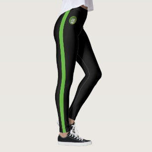 Green Striped Sides Leggings JK 2025
