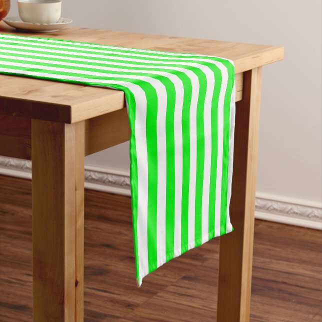 Green Striped Table Runner (In Situ)