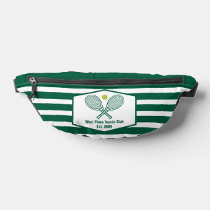 Green Striped Tennis Custom Country Club Bum Bags