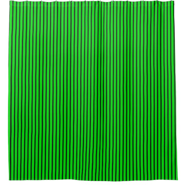 Green Striped texture Shower Curtain (Front)