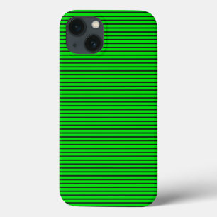 Green Striped texture Stylish Clean Aesthetic iPhone 13 Case