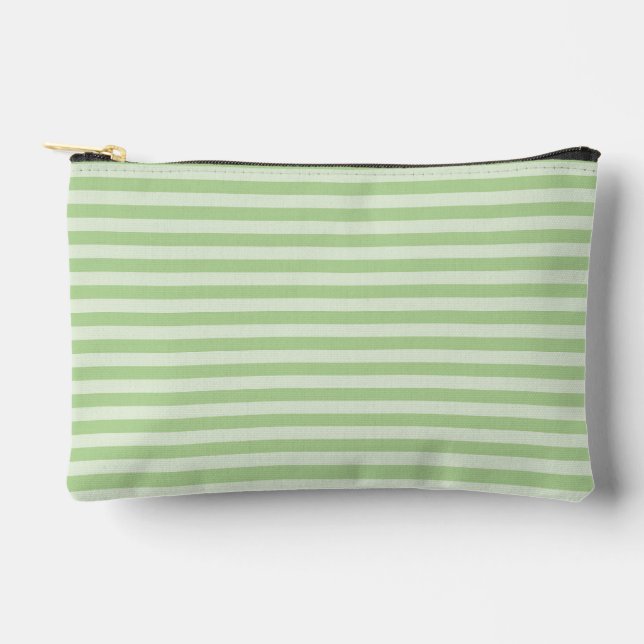 Green Stripes Accessory Pouch (Front)