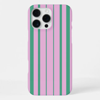 Green Stripes and Soft Pink iPhone 16 Pro Max Case