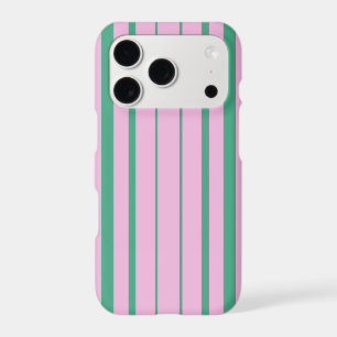 Green Stripes and Soft Pink iPhone 17 Pro Cases