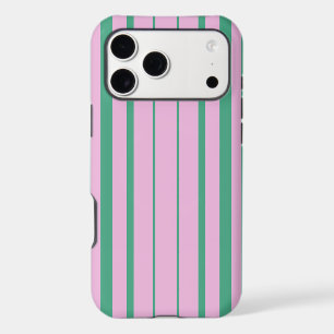 Green Stripes and Soft Pink iPhone 17 Pro Max Case