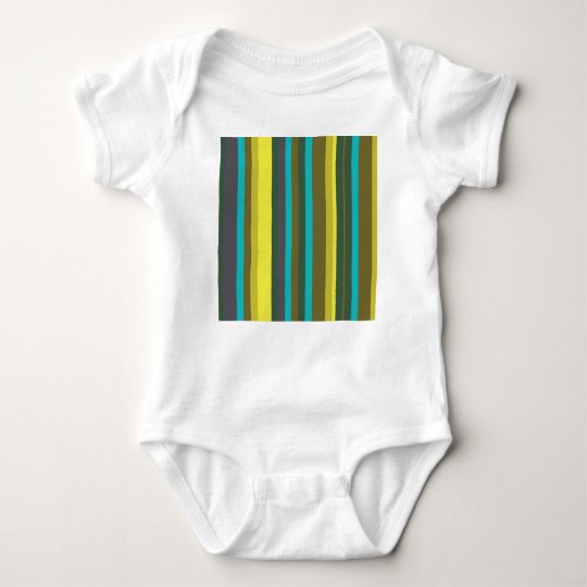Green_stripes Baby Bodysuit