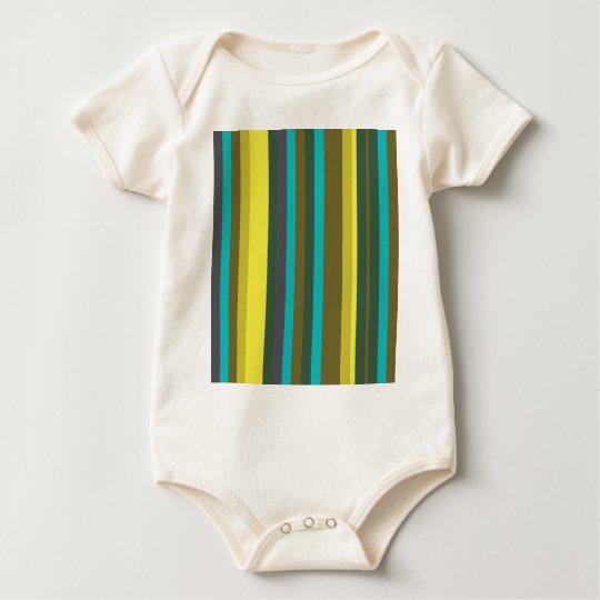 Green_stripes Baby Bodysuit