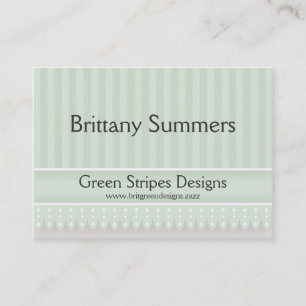 Green Stripes Business Cards