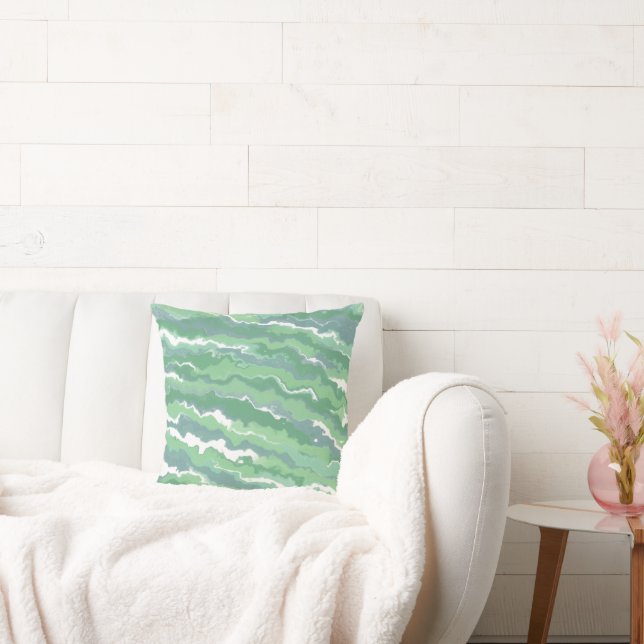 Green Stripes Cushion (Couch)