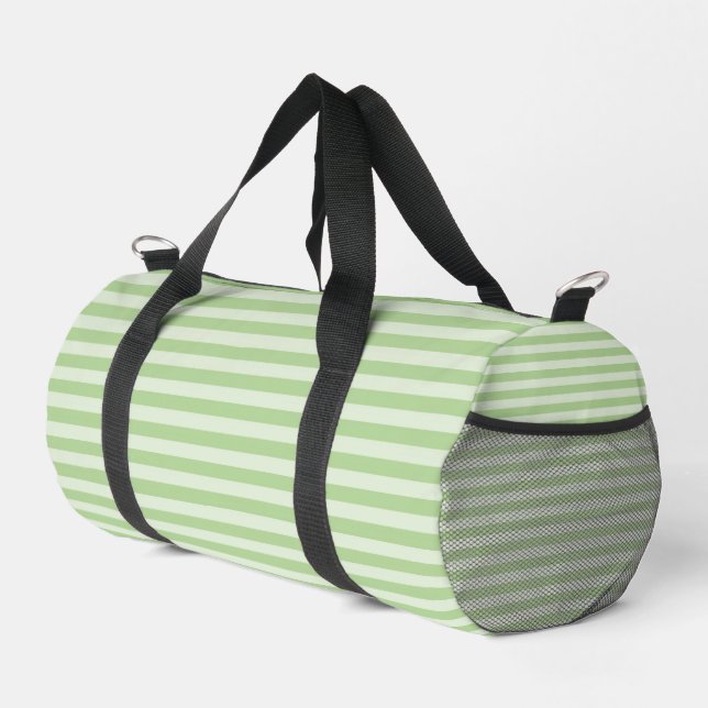 Green Stripes Duffle Bag (Right Corner)
