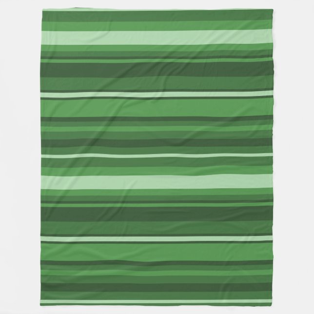 Green stripes fleece blanket (Front)