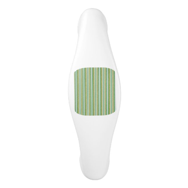 Green Stripes Glitter Ceramic Cabinet Pull (Front)